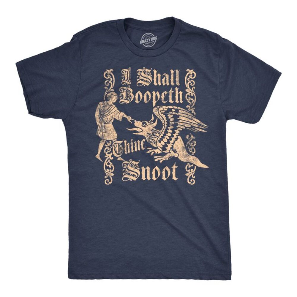 Mens Funny T Shirts I Shall Boopeth Thine Snoot Tee For Men